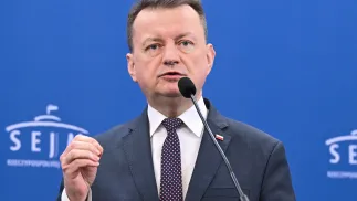 Szef klubu PiS Mariusz Błaszczak. Fot. PAP/Radek Pietruszka