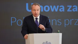 Prezes zarządu Grupy Azoty Marcin Celejewski. Fot. PAP/Albert Zawada