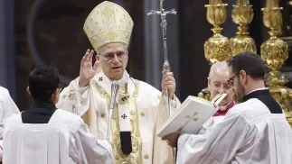 Papież Leon XIV. Fot. EPA/FABIO FRUSTACI