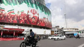 Агітаційні банери в Тегерані. Фотоілюстрація. Fot. PAP/EPA/ABEDIN TAHERKENAREH
