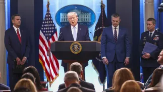 Prezydent USA Donald Trump. Fot. PAP/EPA/	JIM LO SCALZO