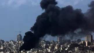 Izraelski atak na Bejrut. Fot. EPA/WAEL HAMZEH