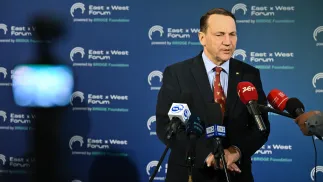 Министр иностранных дел Польши Радослав Сикорский. Fot. PAP/Maciej Kulczyński