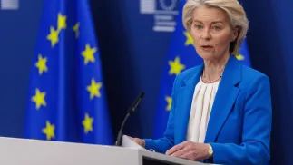 Ursula von der Leyen. Fot. PAP/ EPA/OLIVIER HOSLET