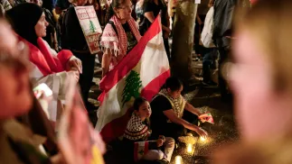 Демонстрація ліванців у Сіднеї. Фотоілюстрація. Fot. PAP/EPA/GEORGE CHAN