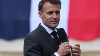 Emmanuel Macron Fot. PAP/EPA/LUDOVIC MARIN / POOL