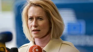 Kaja Kallas. Fot. PAP/EPA/Olivier Hoslet 