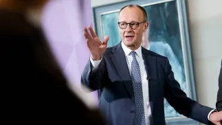 Kanclerz Niemiec Friedrich Merz. Fot. PAP/EPA/FILIP SINGER