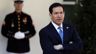 Sekretarz stanu USA Marco Rubio. Fot. PAP/EPA/WILL OLIVER