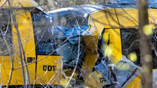 Zderzenie pociągów w Danii Fot. PAP/EPA/RITZAU SCANPIX