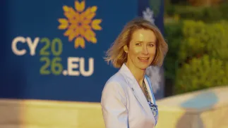 Кая Каллас. Fot. PAP/EPA/GEORGE CHRISTOFOROU