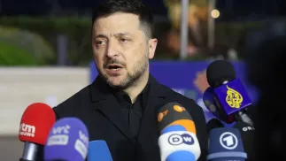 Володимир Зеленський. Fot. PAP/EPA/GEORGE CHRISTOFOROU 