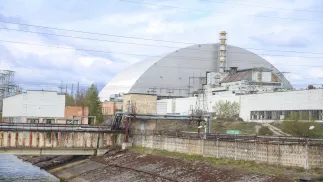 Саркофаг над четвертим реактором ЧАЕС. Fot. PAP/Victor Kovalchuk