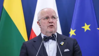 Спікер Сейму Литви Юозас Олекас. Fot. PAP/Tomasz Gzell