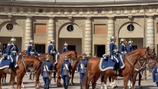 Szwedzka konna Gwardia Królewska Fot. PAP