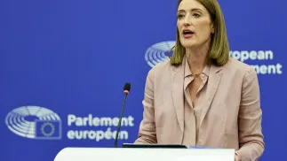 Roberta Metsola. Fot. EPA/RONALD WITTEK