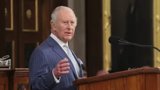 Промова Карла III в Конгресі США. Fot. PAP/EPA/KYLIE COOPER / POOL