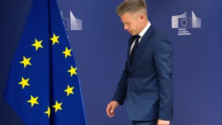 Петер Мадяр. Fot. PAP/EPA/JOHN THYS / POOL