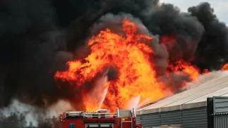 Trwa akcja służb. Fot. FB/Państwowa Straż Pożarna