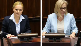 Jolanta Sobierańska-Grenda, Paulina Hennig-Kloska. Fot. PAP/Albert Zawada