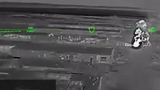 Nalot spowodował pożar w rafinerii. Fot. X/Defense of Ukraine (zdjęcie ilustracyjne)