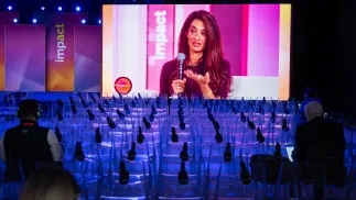 Amal Clooney. Fot. PAP/Jakub Kaczmarczyk