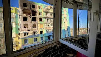 Обгорілий внаслідок російського удару будинок. 01.05.2026. Одеса, Україна. Fot. Facebook/Сергій Лисак: Одеська міська військова адміністрація