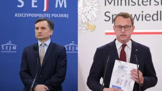 Zbigniew Ziobro (L) i Marcin Romanowski (P). Fot. PAP/Paweł Supernak/Tomasz Gzell