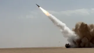 Emirackie władze poinformowały o zestrzeleniu przez obronę powietrzną nad wodami terytorialnymi trzech irańskich rakiet, czwarta spadła do morza. Fot. X/Lockheed Martin 9zdjęcie ilustracyjne)