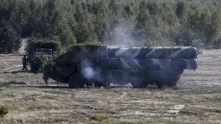 Беларусь. Военные учения. Fot. PAP/EPA/SERGEI GRITS (фотоиллюстрация)