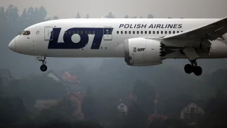 Boeing 787 Dreamliner Polskich Linii Lotniczych LOT, fot. PAP/Łukasz Gągulski