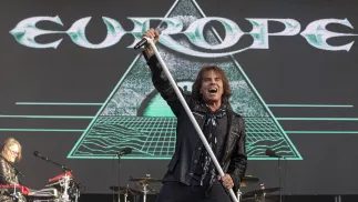 Wokalista zespołu Europe - Joey Tempest. Fot. PAP/EPA/MARCIAL GUILLEN