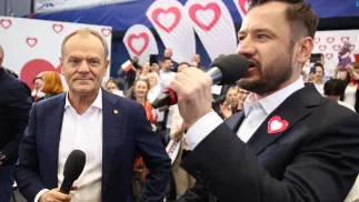 Donald Tusk i Aleksander Miszalski Fot. PAP/Łukasz Gągulski