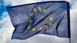 Flaga europejska. Fot. PAP/	Wojtek Jargiło