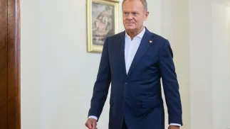 Premier Donald Tusk. Fot. PAP/	Leszek Szymański