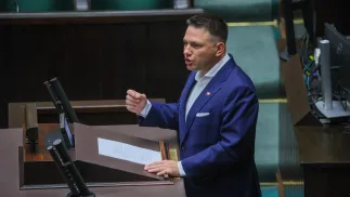 Lider Konfederacji Sławomir Mentzen. Fot. PAP/Leszek Szymański