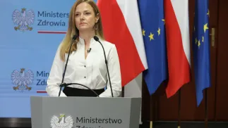 Wiceminister zdrowia Katarzyna Kęcka. Fot. PAP/Tomasz Gzell