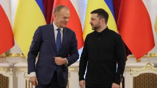 Дональд Туск и Владимир Зеленский. Fot. PAP/Paweł Supernak