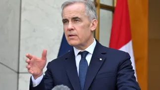 Mark Carney. Fot. PAP/EPA/MICK TSIKAS
