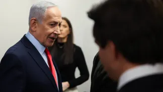 Premier Izraela Benjamin Netanjahu. Fot. PAP/EPA/RONEN ZVULUN / POOL