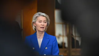 Szefowa KE Ursula von der Leyen. Fot. PAP/EPA/LUKAS COCH