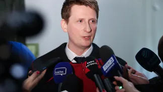 Rzecznik Prokuratury Okręgowej w Sosnowcu Bartosz Kilian. Fot. PAP/	Jarek Praszkiewicz