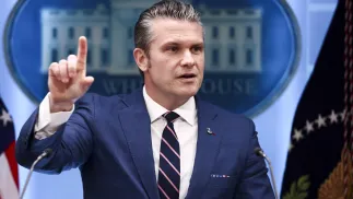 Szef Pentagonu Pete Hegseth. Fot. PAP/EPA/JIM LO SCALZO
