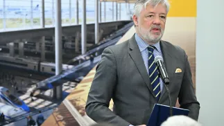 Prezes Centralnego Portu Komunikacyjnego Filip Czernicki. Fot. PAP/	Piotr Nowak