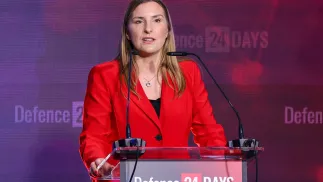Pełnomocniczka rządu ds. programu SAFE Magdalena Sobkowiak-Czarnecka Fot. PAP/Paweł Supernak