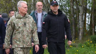 Prezydent Karol Nawrocki i prezydent Litwy Gitanas Nauseda. Fot. PAP/Artur Reszko