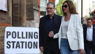 Keir Starmer, Victoria Starmer. Fot. PAP/EPA/NEIL HALL 