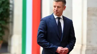 Peter Magyar. Fot. PAP/EPA/FABIO CIMAGLIA