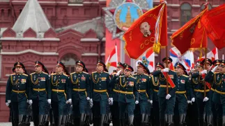 Defilada wojskowa na Placu Czerwonym, fot. PAP/EPA/AP POOL/ALEXANDER ZEMLIANICHENKO / POOL