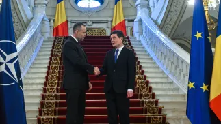  Prezydent RP Karol Nawrocki i prezydent Rumunii Nicusor Dan.  Fot. PAP/	Piotr Nowak